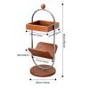 LXWKAI 2-Tier Solid Wood Side Table, Mid-Century Modern Nightstand view 2
