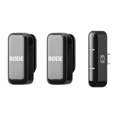 RØDE Wireless Micro – Compact Wireless Microphone System with Two Microphones and Charging Case for Smartphone Content Creation, USB-C, Black