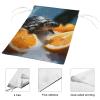 Vertical Double-Sided Winter Garden Flag with Turtles Emerging from Oranges view 3