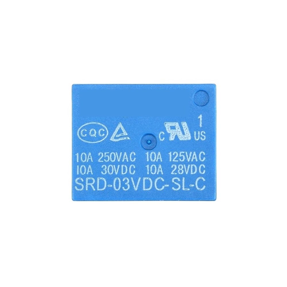 PQYSMVVG 5-Piece Relay Set, SRD-03VDC-SL-C to SRD-12VDC-SL-C, 3V–12V, 10A, 250VAC, 5-Pin (9V)