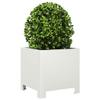 Hovothy Steel Planter Box, Raised Garden Bed, White, 30 x 30 x 30 cm view 3