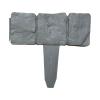 SUBLXPoten 10-Piece Lawn Edging Set, 9.84 x 9.06 in, Plastic Faux-Stone Garden Border, Gray view 1