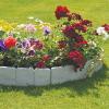 SUBLXPoten 10-Piece Lawn Edging Set, 9.84 x 9.06 in, Plastic Faux-Stone Garden Border, Gray view 4