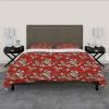 3-Piece Red Flower Fields and Fun Skulls Duvet Cover Set view 3
