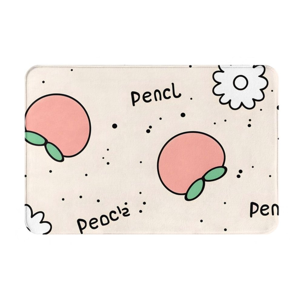 chenfandi Peachy Cutie Doormat, 40 x 60 cm, Non-Slip, Indoor and Outdoor