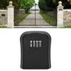 NDNCZDHC Key Lock Box with Code, Waterproof, 4-Digit, Holds 5 Keys, Wall-Mounted, Black view 3