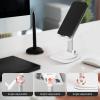 KSANNNS Purple Wet Roses Printed Circular-Bottom Rotating Phone Holder, Foldable and Portable, Black and White view 4