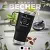 Maverton Black 600 ml Insulated Tumbler with Handle and Lid view 2