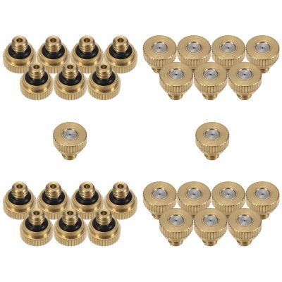 M METERXITY 30-Pack Brass Misting Nozzles, 0.02" (0.5 mm) Orifice, O-Ring