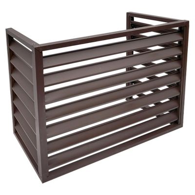 Aluminum Air Conditioner Cover and Decorative Privacy Screen, Brown, 100 x 50 x 70 cm