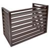 Aluminum Air Conditioner Cover and Decorative Privacy Screen, Brown, 100 x 50 x 70 cm view 1