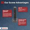 Kozelo 50-Piece M3-0.5 x 12 mm Socket Head Cap Screws, Alloy Steel, Full Thread, Black Oxide, Grade 12.9, Black view 3