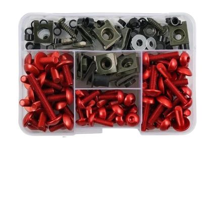 QIBBEI Motorcycle Fairing Screw Kit for Z750 Z900 Z1000 Z800 Versys 650 ER6N Ninja 400/300 Z1000SX (Red)