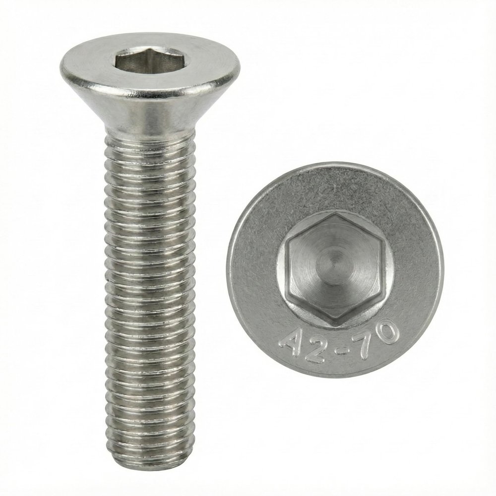 ProRaje A2-70 Stainless Steel Countersunk Socket Head Screws M8 x 90 mm, 100-Pack