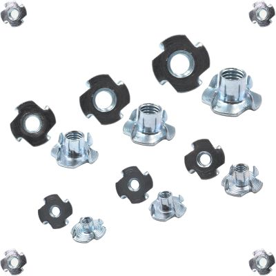 Zinc-Plated Steel Tee Nuts, Similar to DIN 6930, M10 x 13, 50 Pieces