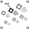 Zinc-Plated Steel Tee Nuts, Similar to DIN 6930, M10 x 13, 50 Pieces view 2