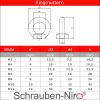 500 M6 Stainless Steel A4 DIN 582-Style Eye Nuts view 3