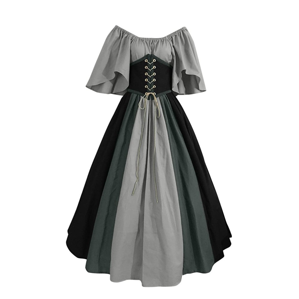 Women's Medieval Renaissance Gothic Maxi Dress Costume