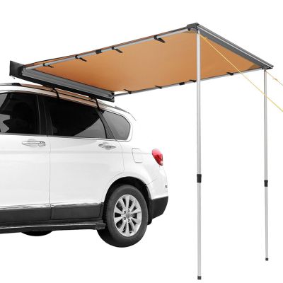 Vehicle Side Awning for Overland Trips with Retractable Sunshade, Waterproof, Hardware Included