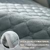 QIAQ Soft Velvet Sofa Cover, Washable, Universal Non-Slip Cover for Sectional Sofa, Gray-Green, 110 x 210 cm view 2