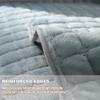 QIAQ Soft Velvet Sofa Cover, Washable, Universal Non-Slip Cover for Sectional Sofa, Gray-Green, 110 x 210 cm view 4