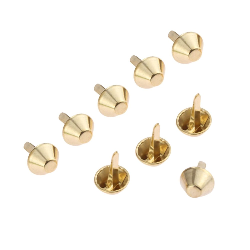 WUSHADEHANS Upholstery Nails, 50 Gold-Colored Iron Nails, 15 × 26 mm