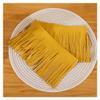 SMTCM 10 m Faux Leather Fringe Trim, 25 cm, Yellow PU Leather Tassel Fringe for DIY view 1