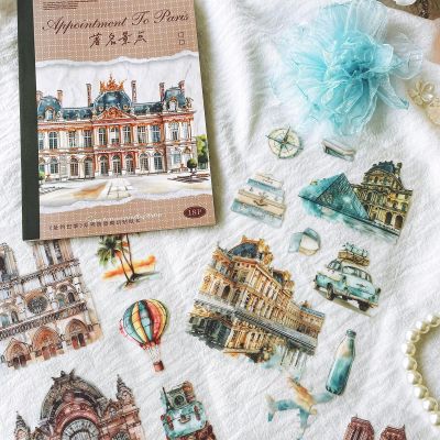Ta Merry Paris Attractions Scrapbook Sticker Set, 18 Sheets