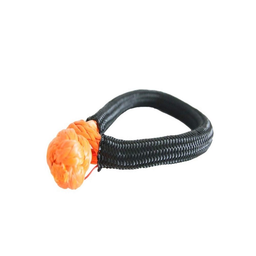VChics Synthetic Winch Rope Cable Kit, Orange, 10 mm × 80 mm, ATV Winch Shackles, UHMWPE Shackles, ATV Winch Cable for Truck, SUV, UTV and ATV