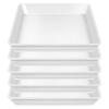 CUSROS Square Plant Saucers, Plastic Drip Trays for Indoor and Outdoor Use, White, 25.4 cm, 5-Pack view 1