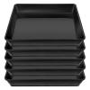 CUSROS Square Plant Saucers, Plastic Drip Trays for Indoor and Outdoor Use, White, 25.4 cm, 5-Pack view 2