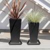 CUSROS Square Plant Saucers, Plastic Drip Trays for Indoor and Outdoor Use, White, 25.4 cm, 5-Pack view 3