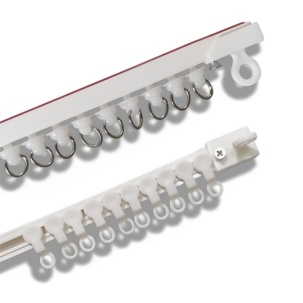 Self-Adhesive Curtain Track, Single-Track Ceiling-Mount Set, No Drilling, 410 cm