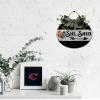 “She Shed” Sign for Front Door, Porch, Round Rustic Wood Hanging Sign view 2