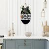 “She Shed” Sign for Front Door, Porch, Round Rustic Wood Hanging Sign view 3