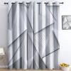 CozyRest Gray Triangle Blackout Curtains, 230 x 117 cm, Set of 2 Panels view 1