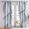CozyRest Gray Triangle Blackout Curtains, 230 x 117 cm, Set of 2 Panels view 2