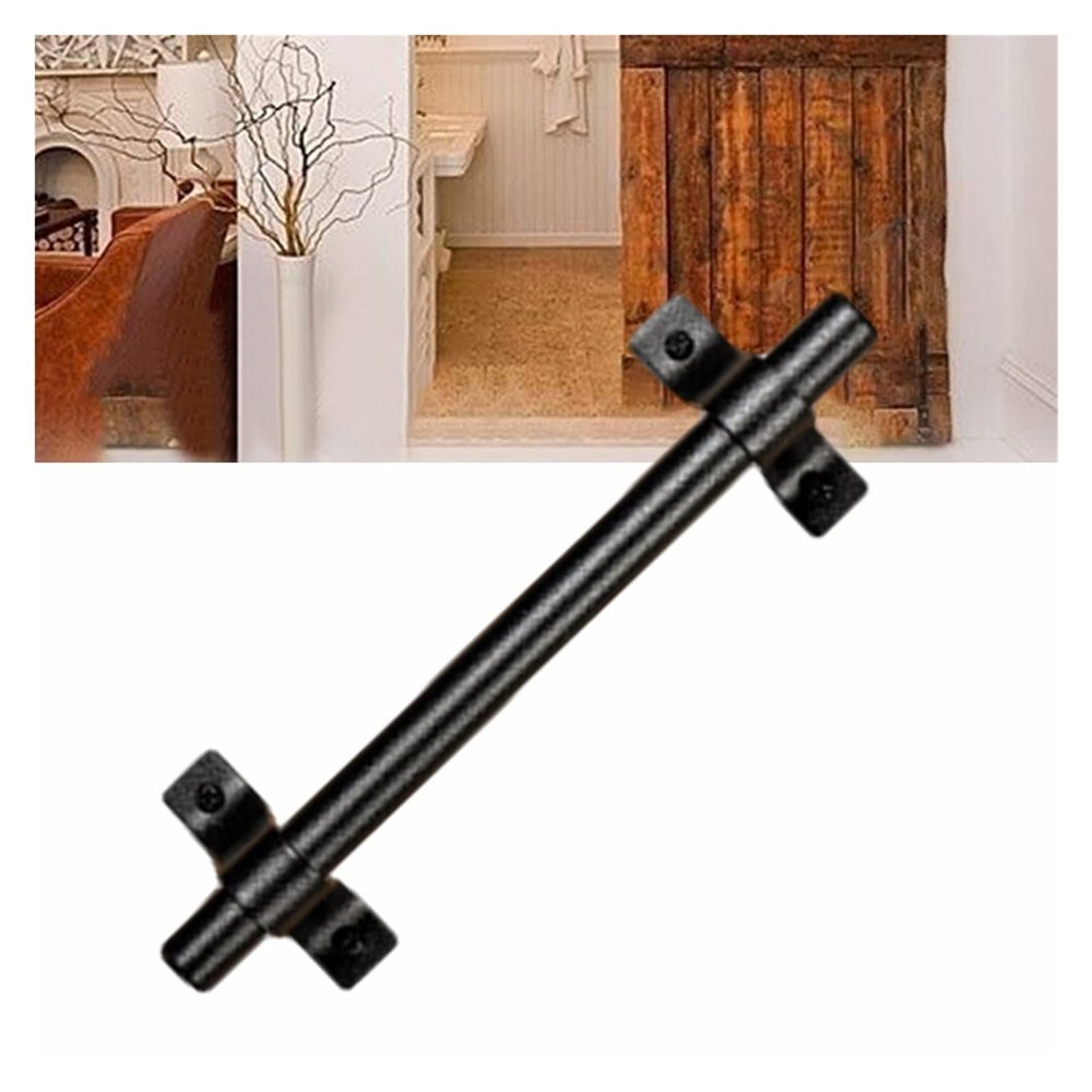 1 pc Black Carbon Steel Vintage Sliding Door Pull Handle