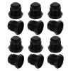 PATIKIL 3/4" Plastic Threaded Plugs, 12-Pack, 17/16-14 UNF Male Thread, 45° SAE Flare Pipe Fitting Valve Caps for AC Pipes, Gas Lines and Hydraulics, Black view 1