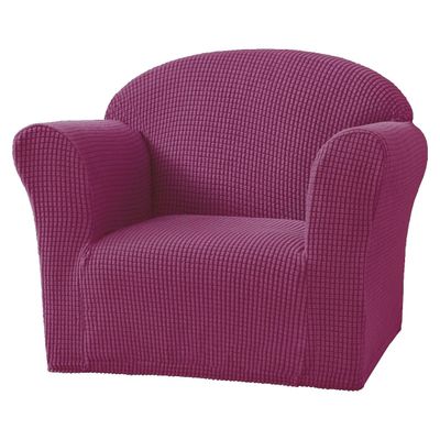 ZYHBBGXFC-XM Stretch Armchair Slipcover for Barrel Chairs, Machine Washable, Purple