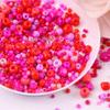 Anevous 1,500-Piece Glass Rice Bead Set, 1.5–4 mm Loose Beads for DIY Jewelry Making, Red view 1