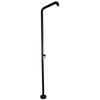 Outdoor Ground Shower with Swivel Joint and Adjustable Rain Shower Head, Black view 1