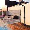 Outdoor Ground Shower with Swivel Joint and Adjustable Rain Shower Head, Black view 2