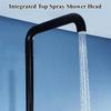 Outdoor Ground Shower with Swivel Joint and Adjustable Rain Shower Head, Black view 3