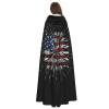 CRJSYCBYB American Flag Fireworks Hooded Cape for Adults view 4