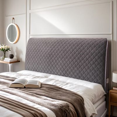 DOSYCOVUR Super King Size Velvet Headboard Cover, Soft, Washable, Full-Coverage Upholstery, 190 cm