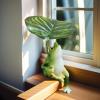 Altsuceser Frog Holding Leaves with Leaf Umbrella view 4