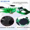 MYSEUNI Green Masquerade Masks for Women with Feathers, Mardi Gras Masks for Women, Venetian Masks for Halloween and Prom view 3
