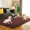 STGAO Bedroom Rug 95 x 290 cm, Washable Rectangular Plush Rug, White view 2
