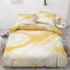 NOGAWA 135x200 cm Abstract Marble Yellow Reversible Microfiber Bedding Set, 2-Piece view 1